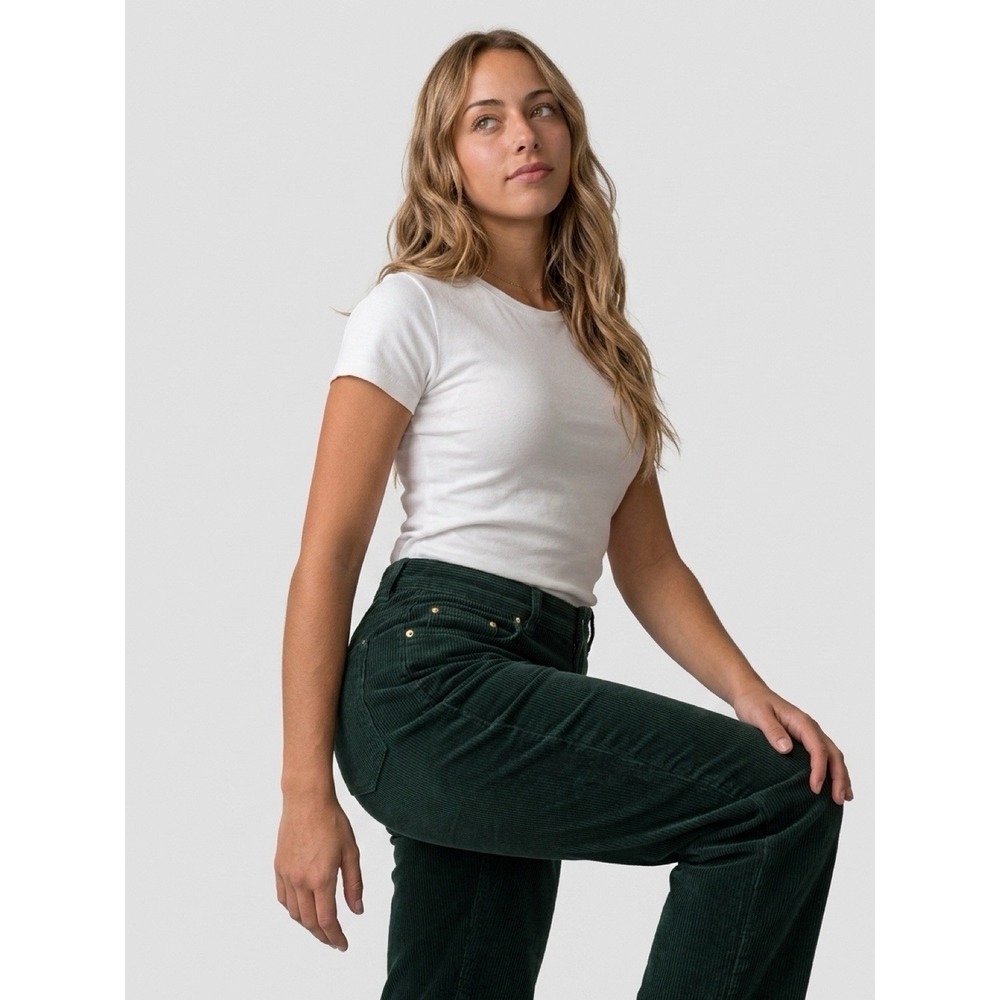 Lauren Ralph Lauren Womens Green Corduroy Stretch Size 8 Petite (15-b67)